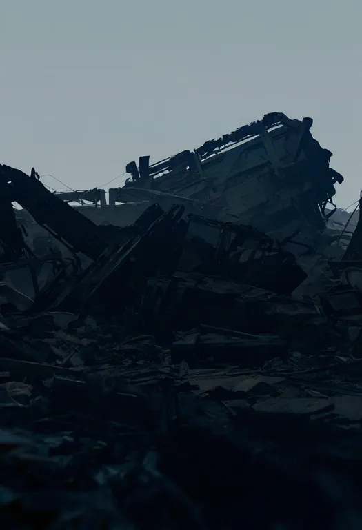 masterpiece, best quality, newest, absurdres, highres, safe, wreckage, 1girl, solo, simple_background — by k3scat, made with ComfyUI