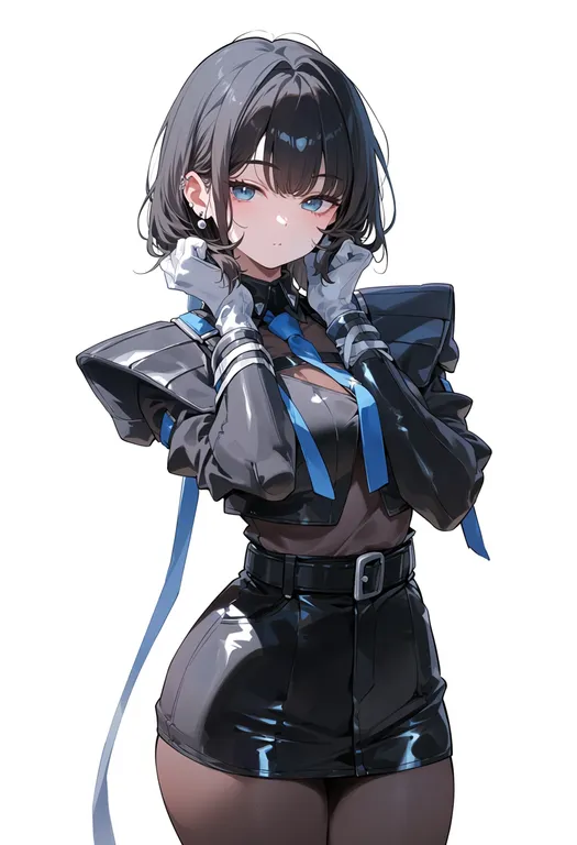 masterpiece, best quality, score_7, safe, ikaruga, solo, simple background — by k3scat, made with ComfyUI