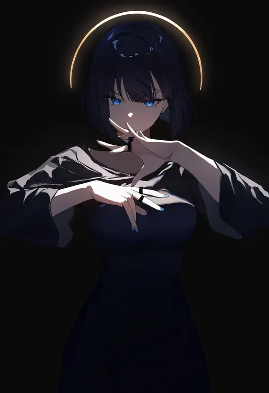 masterpiece, best quality, newest, absurdres, highres, safe, multiple_rings, 1girl, solo, simple_background — by k3scat, made with ComfyUI