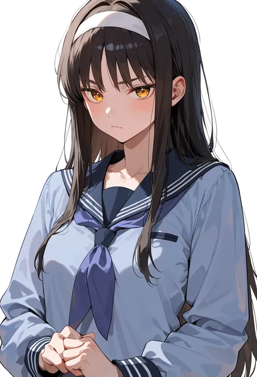 masterpiece, best quality, score_7, safe, tohno akiha, solo, upper body, simple background — by k3scat, made with ComfyUI