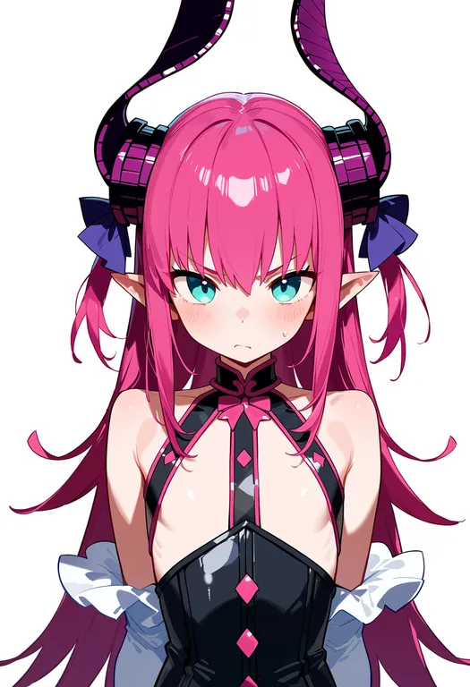 masterpiece, best quality, score_7, safe, elizabeth bathory (fate), solo, upper body, simple background — by k3scat, made with ComfyUI
