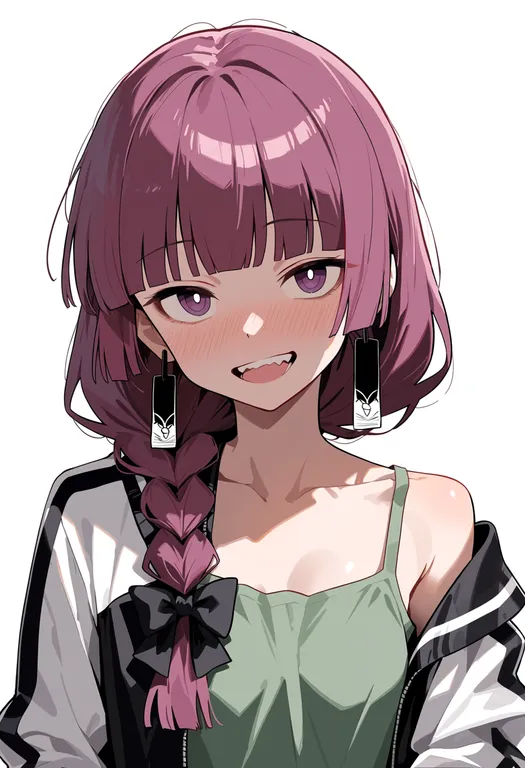 masterpiece, best quality, score_7, safe, hiroi kikuri, solo, upper body, simple background — by k3scat, made with ComfyUI