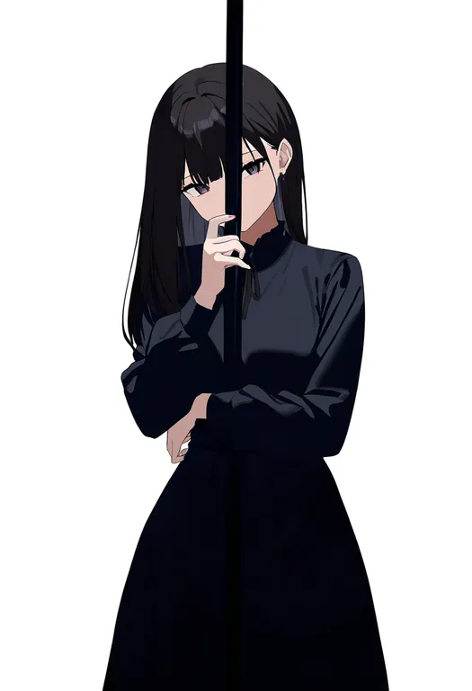 masterpiece, best quality, newest, absurdres, highres, safe, holding_pole, 1girl, solo, simple_background — by k3scat, made with ComfyUI