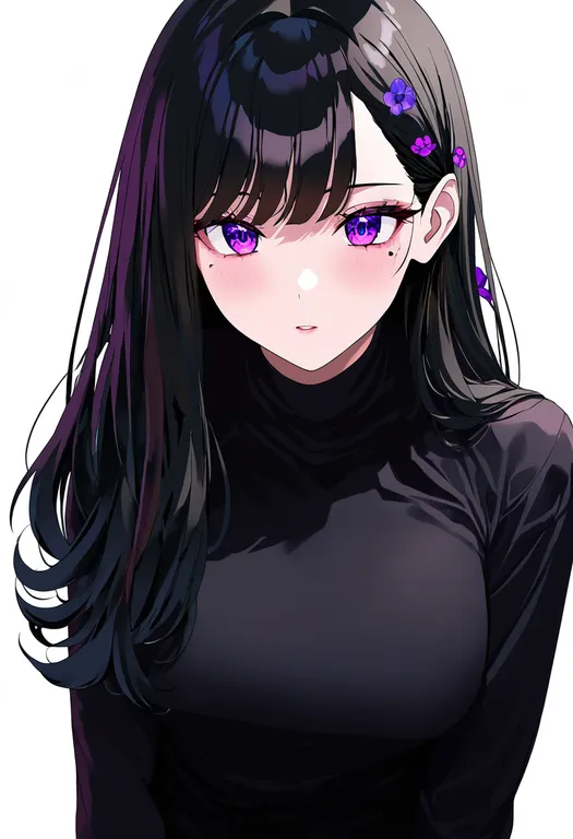 masterpiece, best quality, newest, absurdres, highres, safe, multicolored_flower, 1girl, solo, simple_background — by k3scat, made with ComfyUI