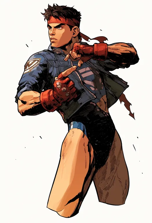 masterpiece, best quality, score_7, safe, marvel vs. capcom 3, solo, simple background — by k3scat, made with ComfyUI