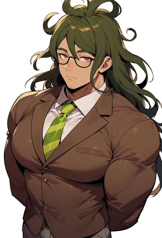 masterpiece, best quality, score_7, safe, gokuhara gonta, solo, upper body, simple background — by k3scat, made with ComfyUI