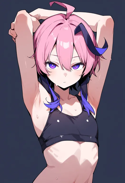 masterpiece, best quality, score_7, safe, flower (vocaloid4), solo, upper body, simple background — by k3scat, made with ComfyUI