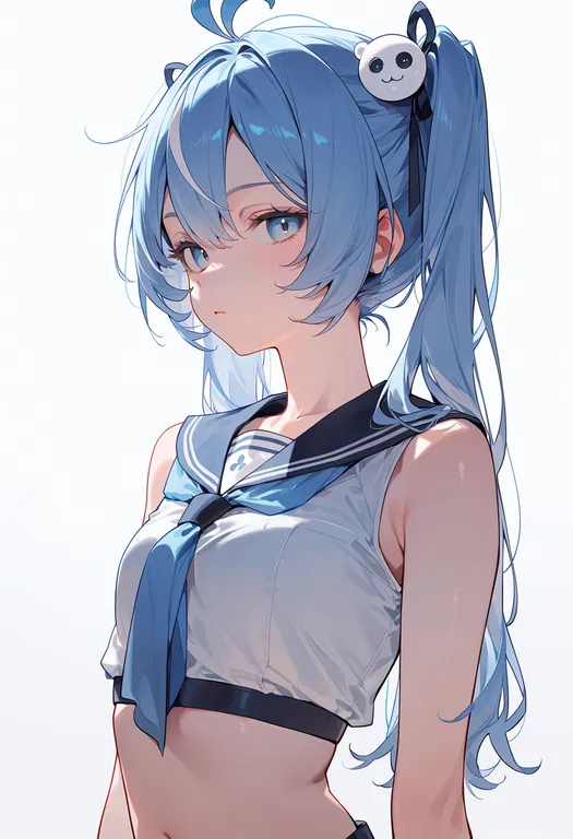 masterpiece, best quality, score_7, safe, dennou shoujo siro, solo, upper body, simple background — by k3scat, made with ComfyUI
