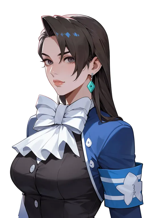 masterpiece, best quality, score_7, safe, missile (ace attorney), ace attorney, solo, upper body, simple background — by k3scat, made with ComfyUI