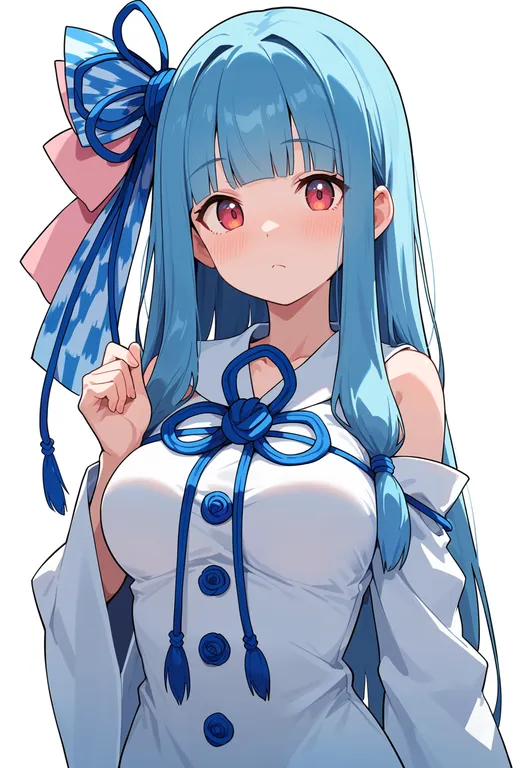 masterpiece, best quality, score_7, safe, kotonoha aoi, solo, upper body, simple background — by k3scat, made with ComfyUI
