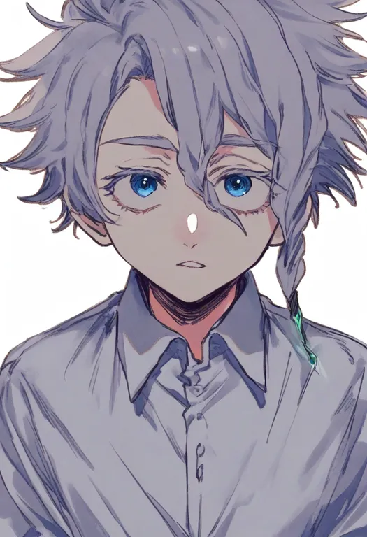 masterpiece, best quality, general, yakusoku no neverland, solo, simple background — by k3scat, made with ComfyUI