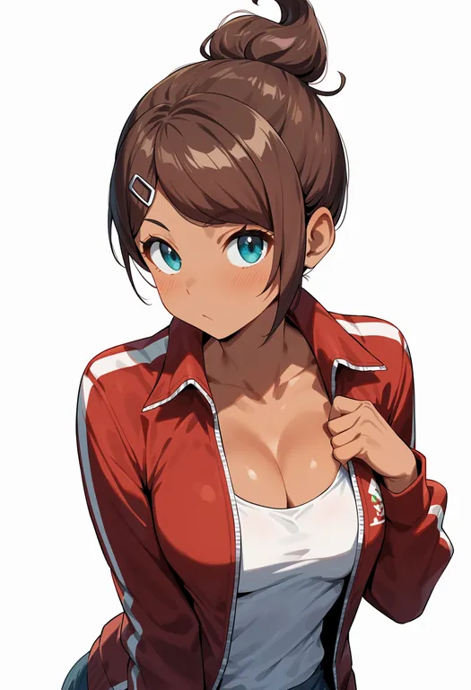 masterpiece, best quality, score_7, safe, asahina aoi, solo, upper body, simple background — by k3scat, made with ComfyUI