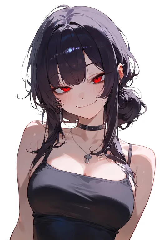 masterpiece, best quality, score_7, safe, genocider sho, solo, upper body, simple background — by k3scat, made with ComfyUI