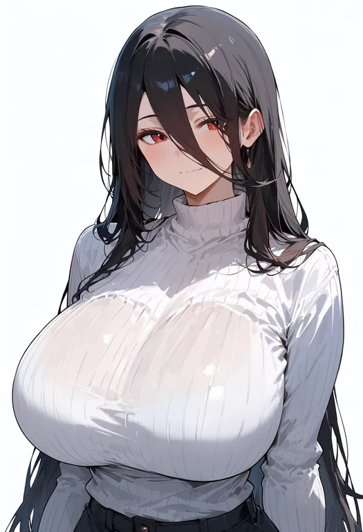 masterpiece, best quality, score_7, safe, hasumi souji (eroe), solo, upper body, simple background — by k3scat, made with ComfyUI