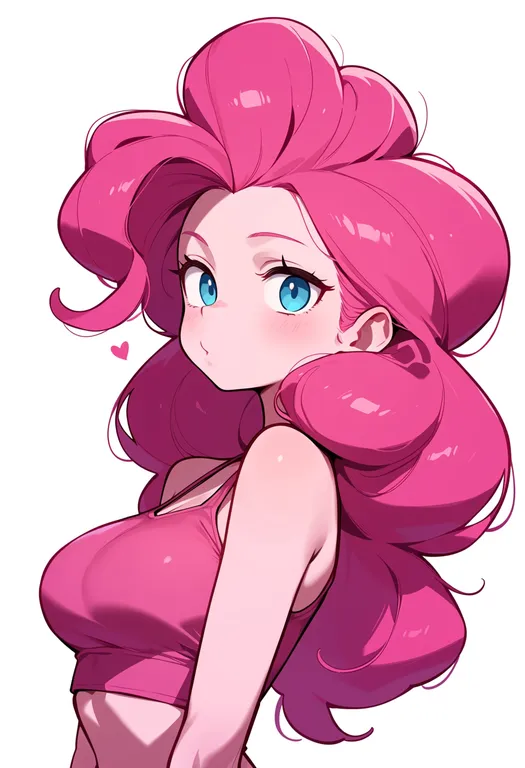 masterpiece, best quality, score_7, safe, pinkie pie, solo, upper body, simple background — by k3scat, made with ComfyUI