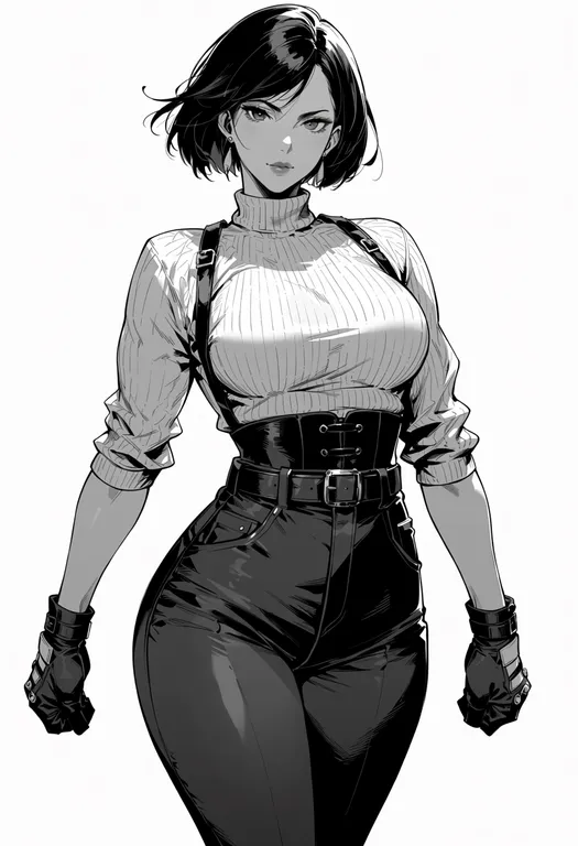 masterpiece, best quality, score_7, safe, tekken, solo, simple background — by k3scat, made with ComfyUI
