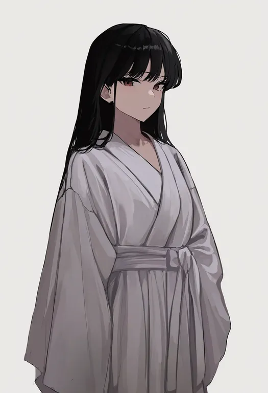 masterpiece, best quality, newest, absurdres, highres, safe, white_sash, 1girl, solo, simple_background — by k3scat, made with ComfyUI