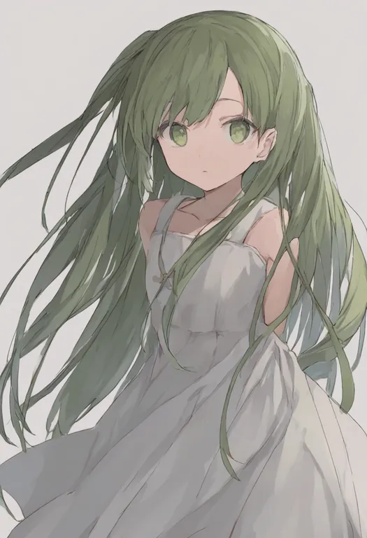 masterpiece, best quality, general, sundress, 1girl, solo, simple background — by k3scat, made with ComfyUI