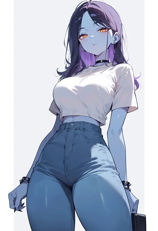 masterpiece, best quality, score_7, safe, darkstalkers, solo, simple background — by k3scat, made with ComfyUI