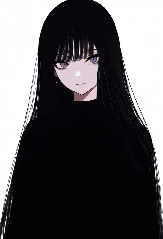 masterpiece, best quality, newest, absurdres, highres, safe, hair_flowing_over, 1girl, solo, simple_background — by k3scat, made with ComfyUI