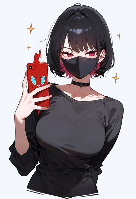 masterpiece, best quality, score_7, safe, rotom phone, solo, upper body, simple background — by k3scat, made with ComfyUI