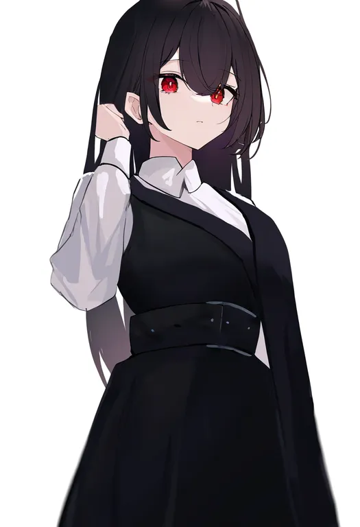 masterpiece, best quality, newest, absurdres, highres, safe, arm_cuffs, 1girl, solo, simple_background — by k3scat, made with ComfyUI