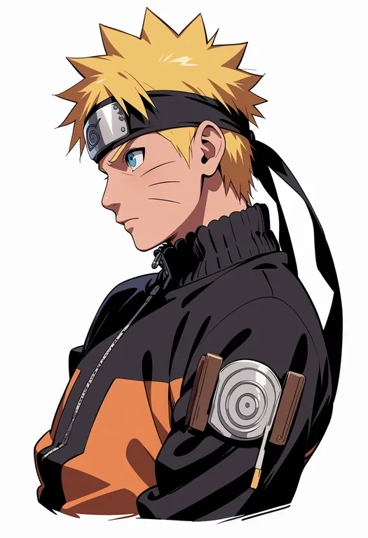 masterpiece, best quality, score_7, safe, uzumaki naruto, solo, upper body, simple background — by k3scat, made with ComfyUI
