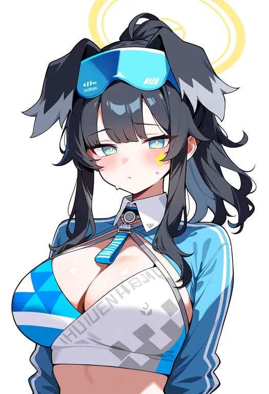 masterpiece, best quality, score_7, safe, hibiki (cheer squad) (blue archive), blue archive, solo, upper body… — by k3scat, made with ComfyUI