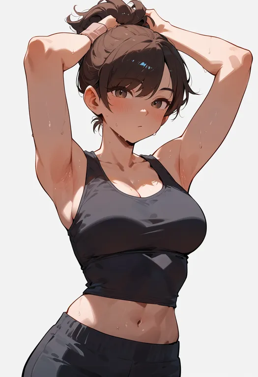 masterpiece, best quality, score_7, safe, victor (pokemon), pokemon, solo, upper body, simple background — by k3scat, made with ComfyUI