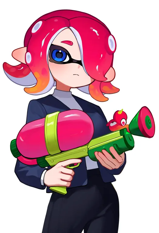 masterpiece, best quality, newest, absurdres, highres, safe, splattershot_(splatoon), 1girl, solo, simple_background — by k3scat, made with ComfyUI