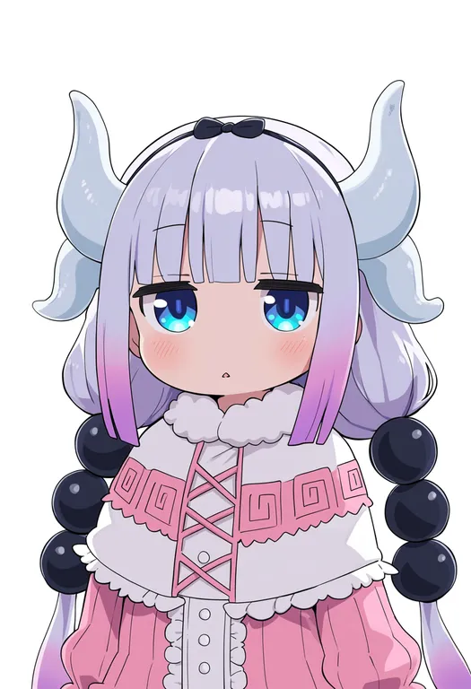 masterpiece, best quality, score_7, safe, kanna kamui, solo, upper body, simple background — by k3scat, made with ComfyUI