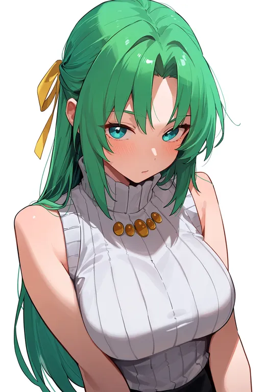 masterpiece, best quality, score_7, safe, sonozaki shion, solo, upper body, simple background — by k3scat, made with ComfyUI