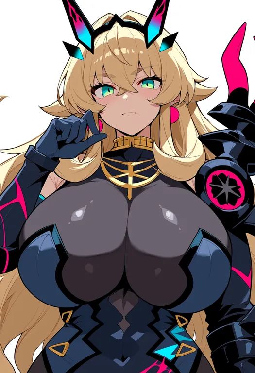 masterpiece, best quality, score_7, safe, barghest (second ascension) (fate), solo, upper body, simple background — by k3scat, made with ComfyUI
