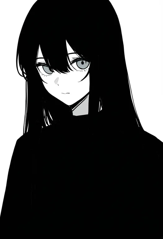masterpiece, best quality, newest, absurdres, highres, safe, long_hair_between_eyes, 1girl, solo, simple_background — by k3scat, made with ComfyUI