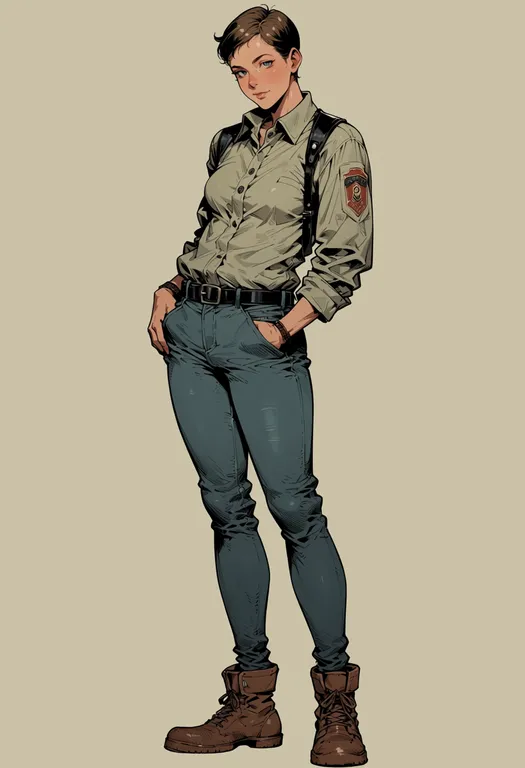 masterpiece, best quality, score_7, safe, triple self-portrait (norman rockwell), solo, simple background — by k3scat, made with ComfyUI