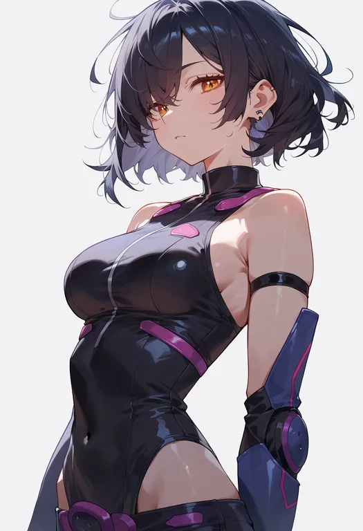 masterpiece, best quality, score_7, safe, lockon stratos, solo, upper body, simple background — by k3scat, made with ComfyUI