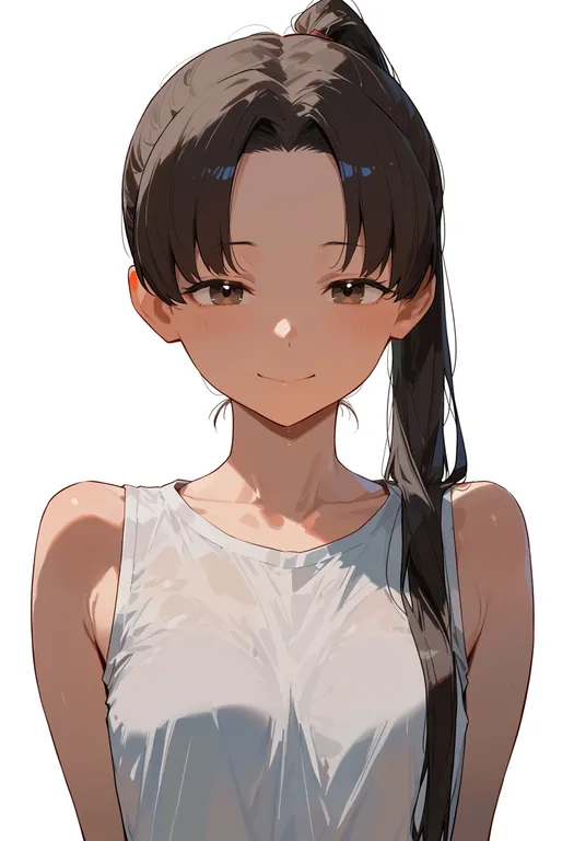 masterpiece, best quality, score_7, safe, ayanami (kancolle), solo, upper body, simple background — by k3scat, made with ComfyUI