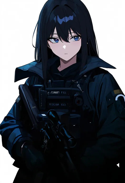 masterpiece, best quality, newest, absurdres, highres, safe, scope, 1girl, solo, simple_background — by k3scat, made with ComfyUI