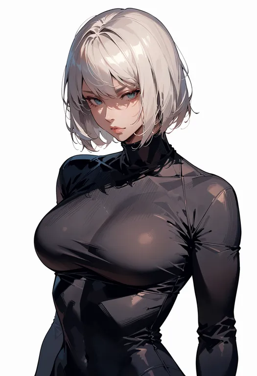 masterpiece, best quality, score_7, safe, nier (brother), solo, upper body, simple background — by k3scat, made with ComfyUI