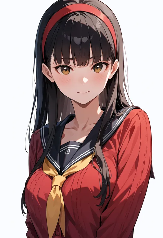 masterpiece, best quality, score_7, safe, amagi yukiko, solo, upper body, simple background — by k3scat, made with ComfyUI
