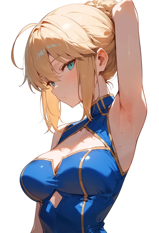 masterpiece, best quality, score_7, safe, artoria pendragon (lancer) (third ascension) (fate), solo, upper body… — by k3scat, made with ComfyUI