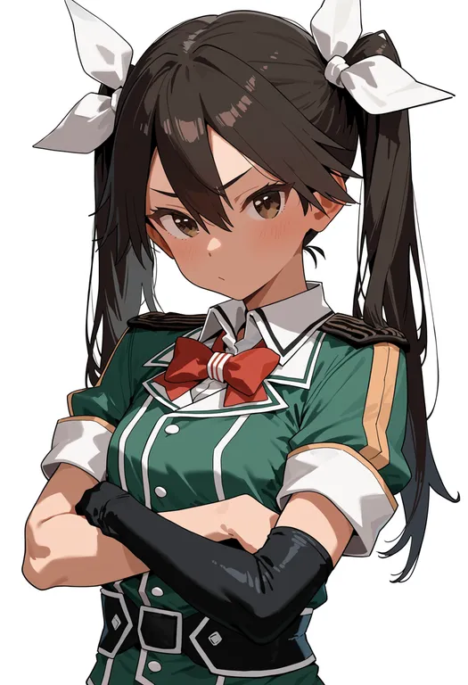 masterpiece, best quality, score_7, safe, tone kai ni (kancolle), solo, upper body, simple background — by k3scat, made with ComfyUI