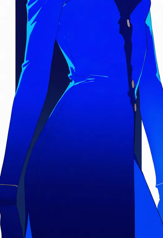 masterpiece, best quality, newest, absurdres, highres, safe, blue_suit, 1girl, solo, simple_background — by k3scat, made with ComfyUI