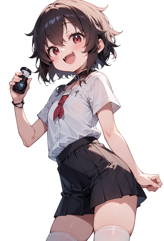 masterpiece, best quality, score_7, safe, yume miru kusuri, solo, simple background — by k3scat, made with ComfyUI