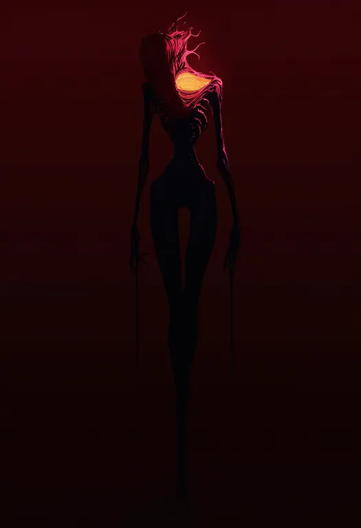 masterpiece, best quality, newest, absurdres, highres, safe, eldritch_abomination, 1girl, solo, simple_background — by k3scat, made with ComfyUI