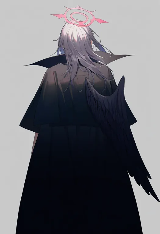 masterpiece, best quality, newest, absurdres, highres, safe, mismatched_wings, 1girl, solo, simple_background — by k3scat, made with ComfyUI
