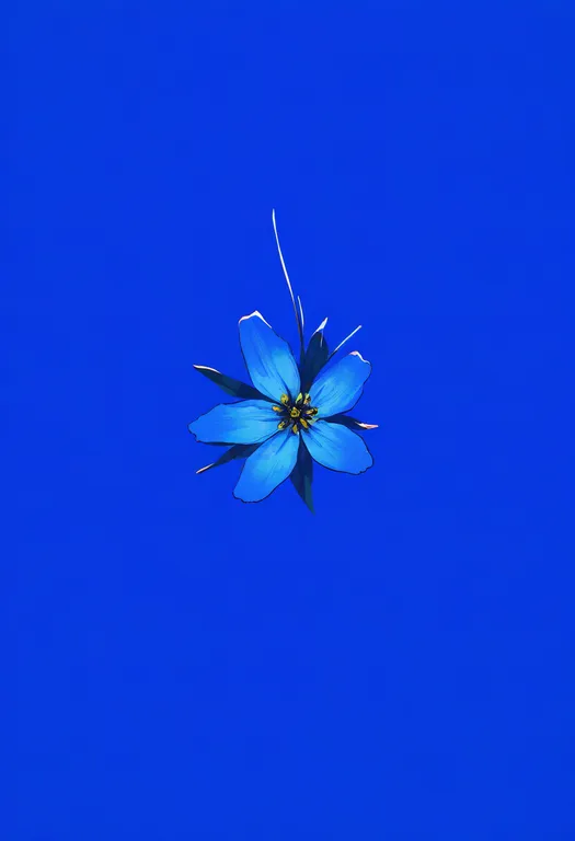 masterpiece, best quality, newest, absurdres, highres, safe, blue_flower, 1girl, solo, simple_background — by k3scat, made with ComfyUI