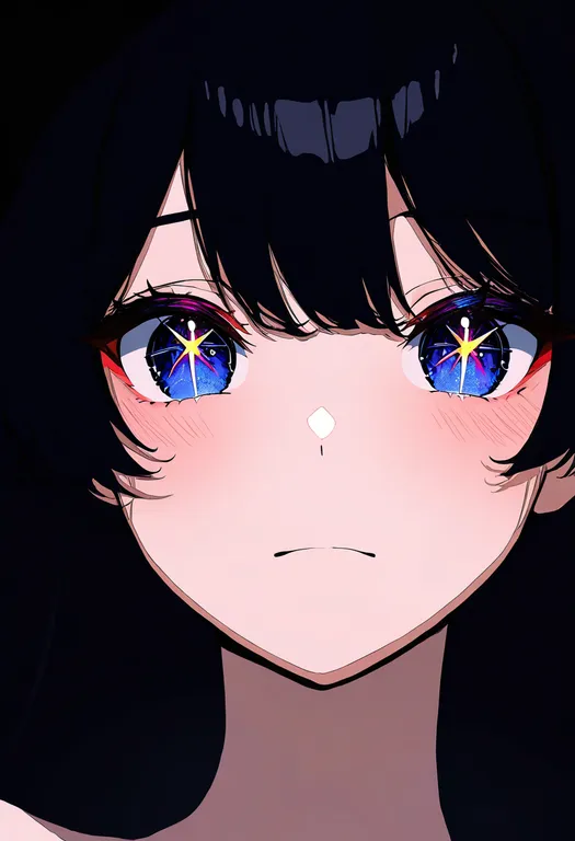 masterpiece, best quality, newest, absurdres, highres, safe, sparkling_eyes, 1girl, solo, portrait, simple_background — by k3scat, made with ComfyUI