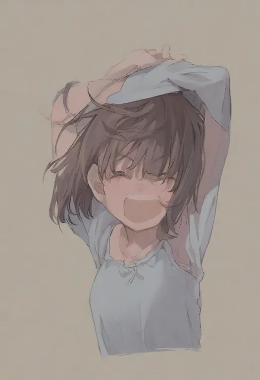masterpiece, best quality, general, pulling own clothes, 1girl, solo, simple background — by k3scat, made with ComfyUI