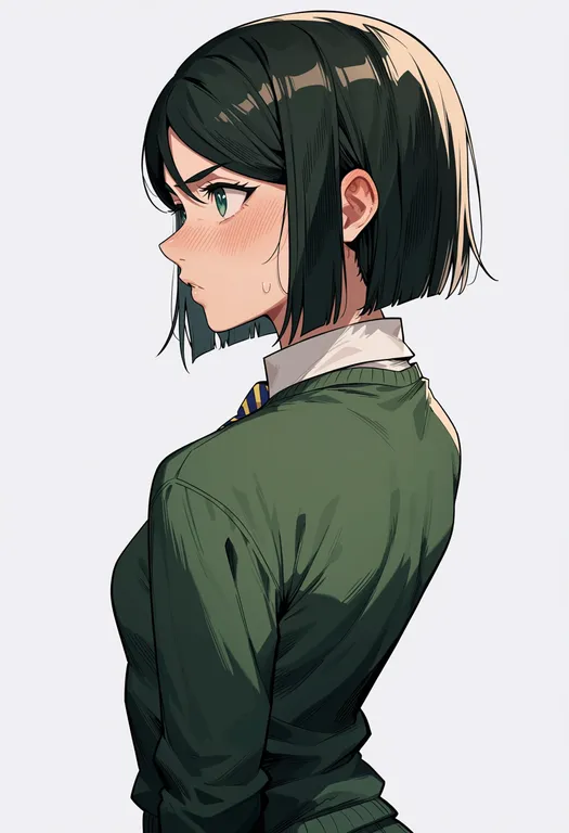 masterpiece, best quality, score_7, safe, waver velvet, solo, upper body, simple background — by k3scat, made with ComfyUI